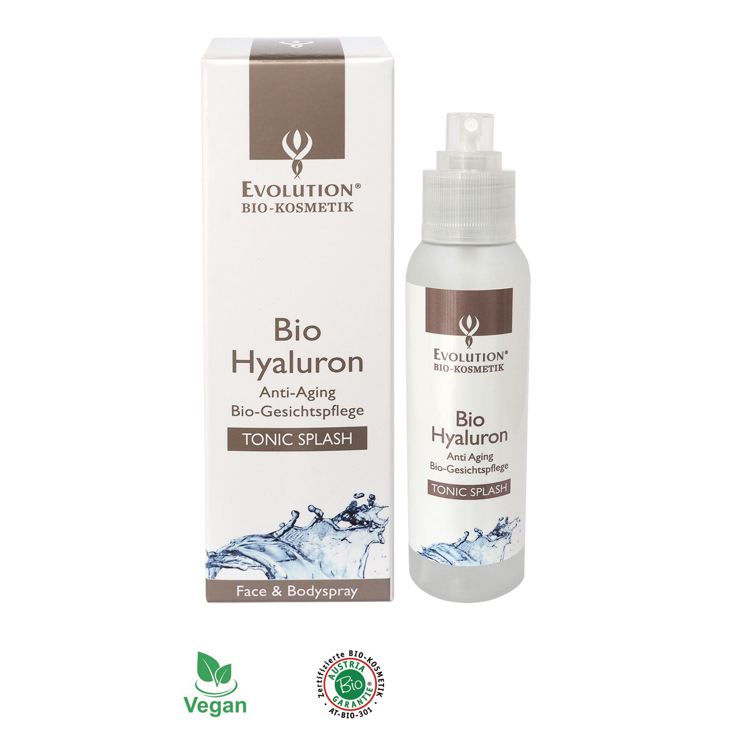 EVOLUTION BIO HYALURON TONIC SPLASH - OSVIEŽUJÚCI SPREJ NA TVÁR A TELO  (125 ml)